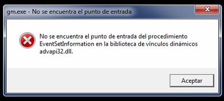 Vista previa del error
