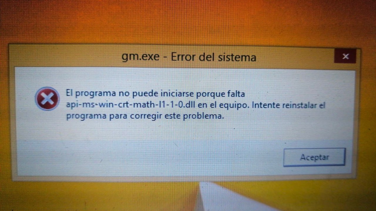 Vista previa del error